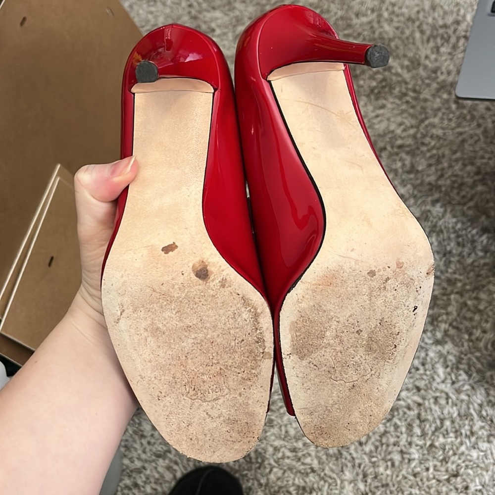 Red Stuart Weitzman Heels Size 7 Stylish Flame An… - image 4